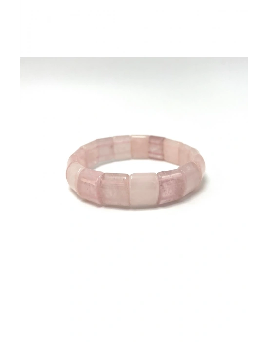 Sertifikalı Pembe Kuvars Doğal Taş Roleks Bileklik