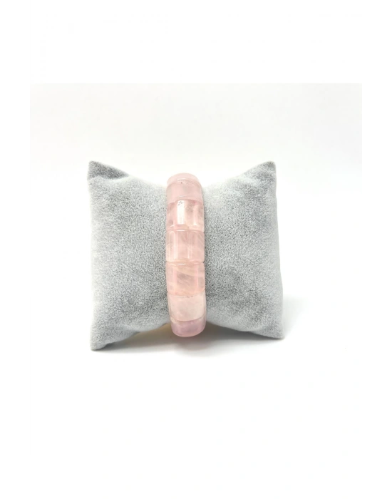 Sertifikalı Pembe Kuvars Doğal Taş Roleks Bileklik