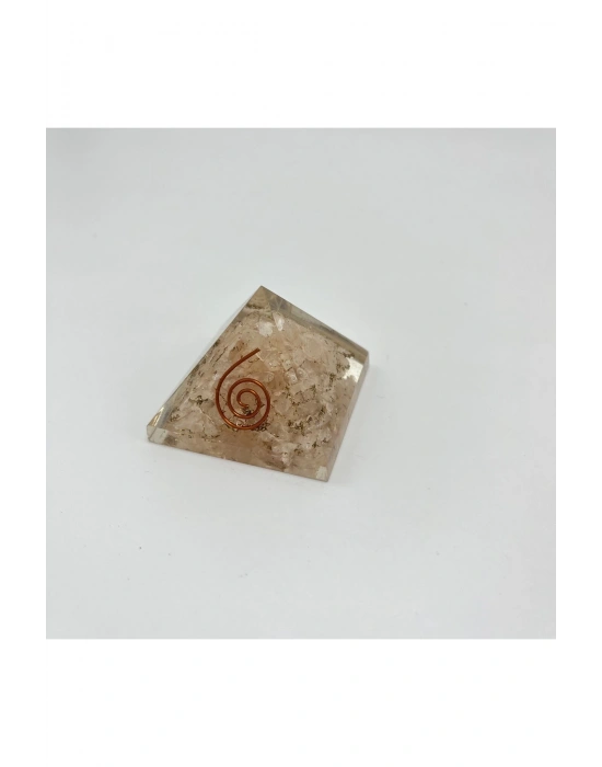Sertifikalı Pembe Kuvars Orgonit Piramit 4x3.5 cm 35 GR