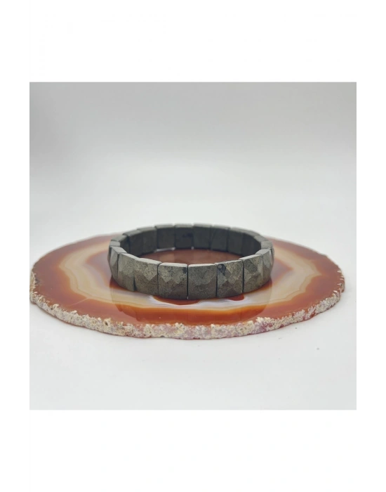 Sertifikalı Pirit Doğal Taş Roleks Bileklik