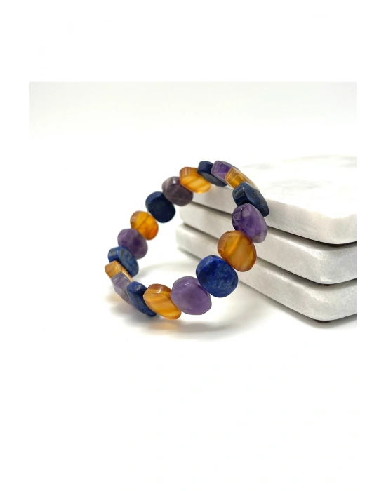 SERTİFİKALI Pozitif Enerji & Dinginlik Doğal Taş Roleks Bileklik