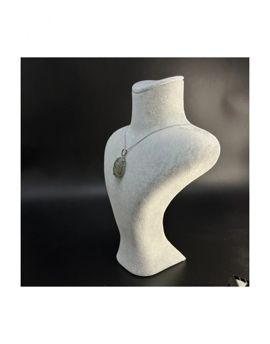 Sertifikalı Prehnit Doğal Taş Kolye (Kararmama Garantili)