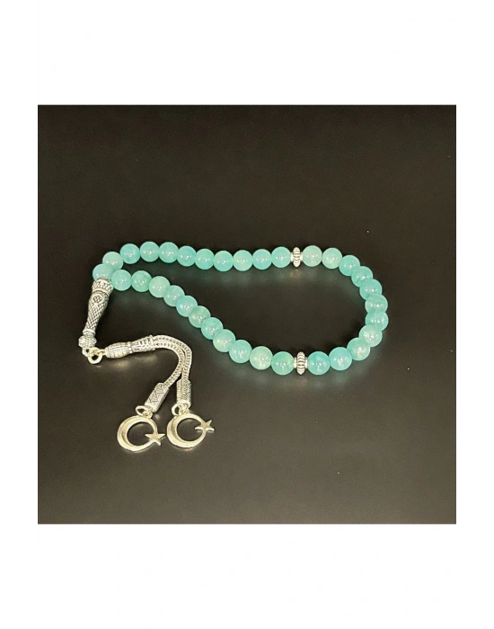 Sertifikalı Premium Kalite Amazonit 8mm 33lük Doğal Taş Tesbih