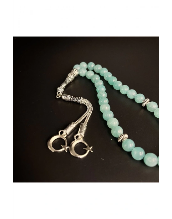Sertifikalı Premium Kalite Amazonit 8mm 33lük Doğal Taş Tesbih