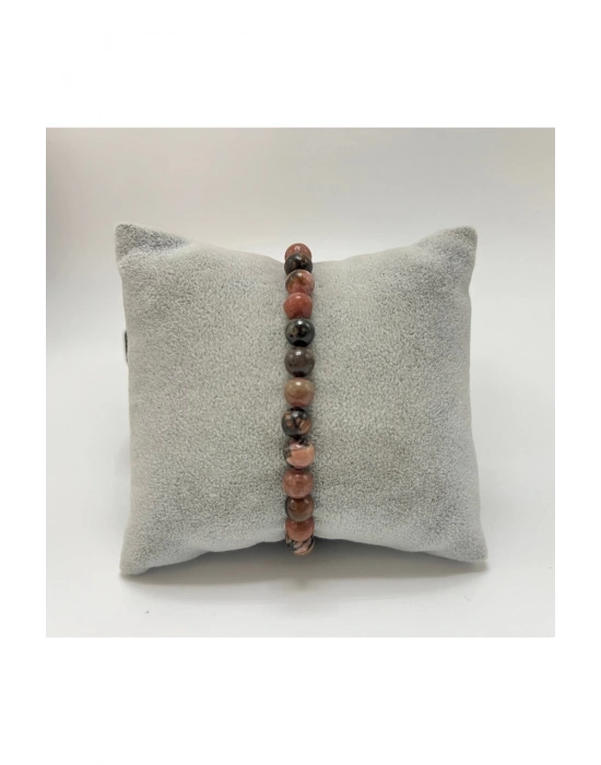 SERTİFİKALI Rodanit 6mm Doğal Taş Bileklik