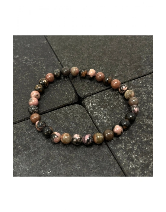 SERTİFİKALI Rodanit 6mm Doğal Taş Bileklik