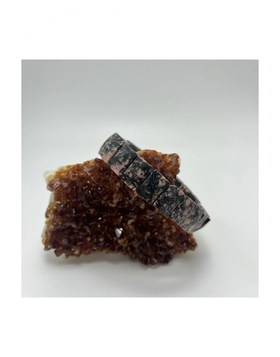 Sertifikalı Rodanit Doğal Taş Roleks Bileklik