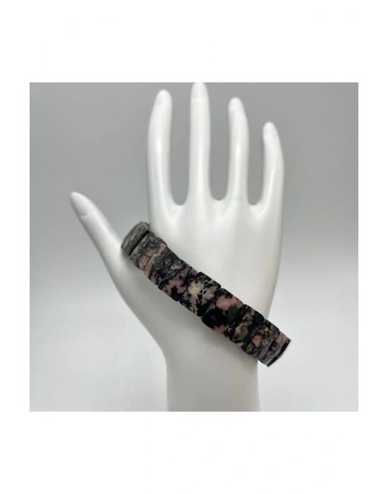 Sertifikalı Rodanit Doğal Taş Roleks Bileklik