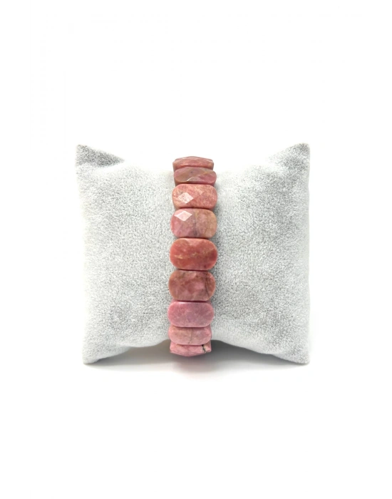 Sertifikalı Rodanit Doğal Taş Roleks Bileklik