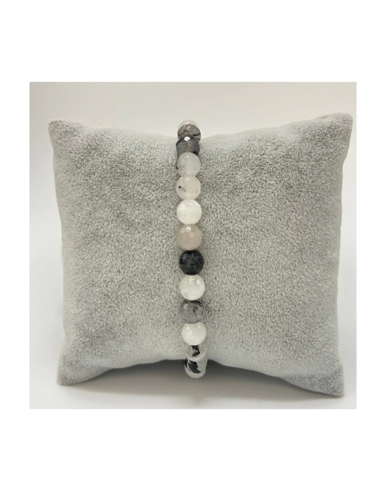 SERTİFİKALI Rutilli Kuvars 6mm Doğal Taş Bileklik