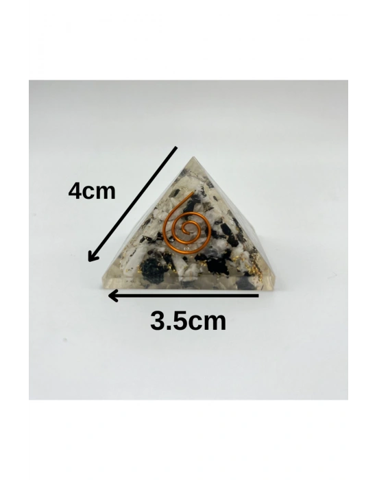 Sertifikalı Rutilli Kuvars Orgonit Piramit 4x3.5 Cm 35 gr