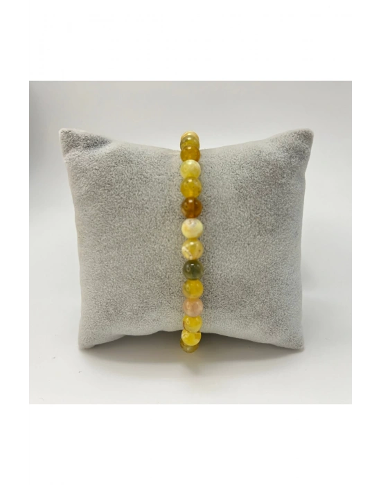 SERTİFİKALI Sarı Opal 6mm Doğal Taş Bileklik