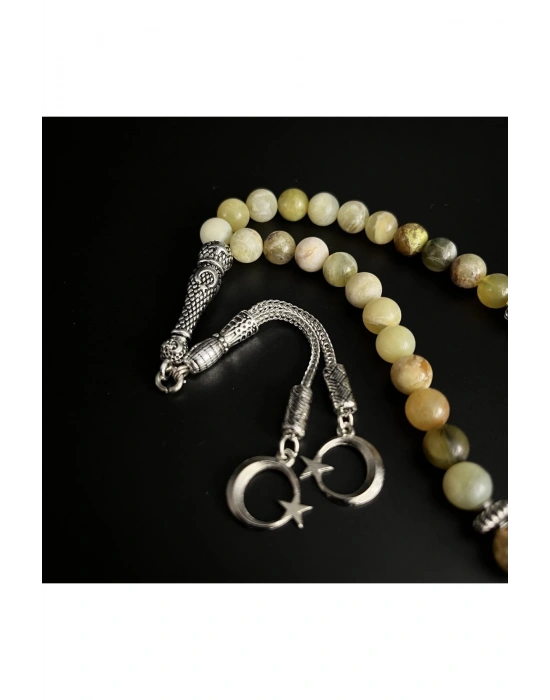 Sertifikalı Sarı Opal 8mm 33lük Doğal Taş Tesbih