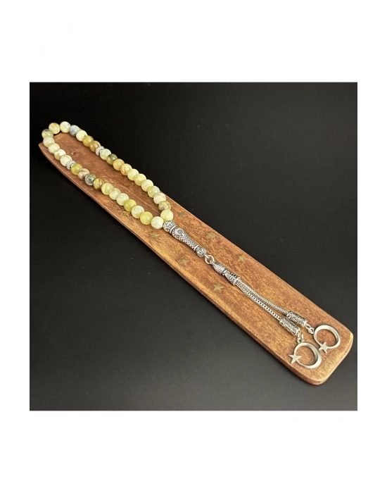 Sertifikalı Sarı Opal 8mm 33lük Doğal Taş Tesbih