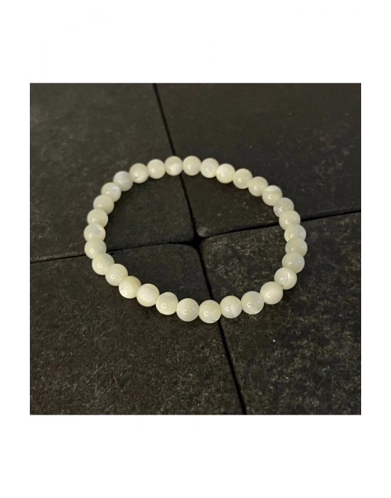 SERTİFİKALI Sedef 6mm Doğal Taş Bileklik