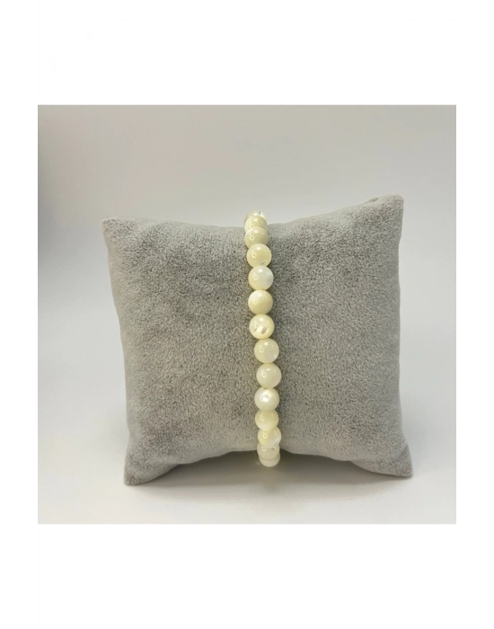 SERTİFİKALI Sedef 6mm Doğal Taş Bileklik