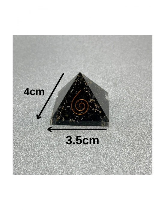 Sertifikalı Shungite Orgonit Piramit 4x3.5 Cm 35 gr