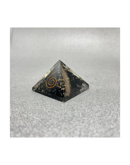 Sertifikalı Shungite Orgonit Piramit 4x3.5 Cm 35 gr