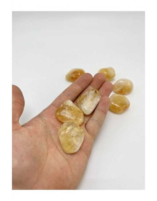 Sertifikalı Sitrin Büyük Tımbıl Doğal Taş (1 Adet )