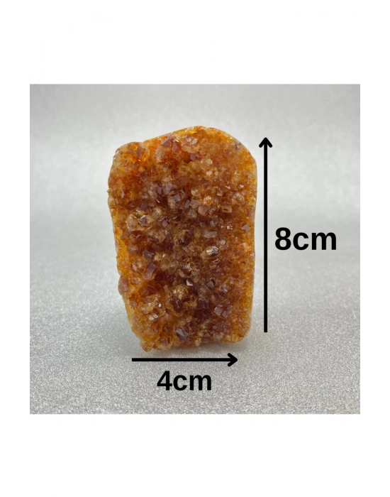 Sertifikalı Sitrin Doğal Taş Ham Kaya Parça 584 gr