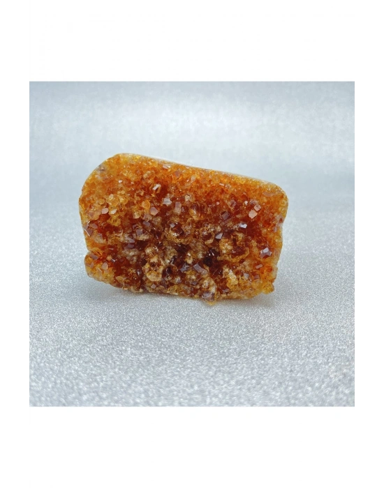 Sertifikalı Sitrin Doğal Taş Ham Kaya Parça 584 gr