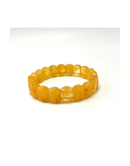 Sertifikalı Sitrin Doğal Taş Roleks Bileklik