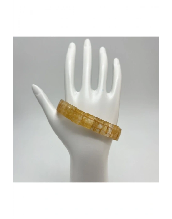 Sertifikalı Sitrin Doğal Taş Roleks Bileklik