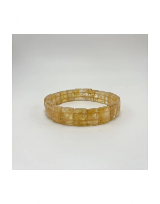 Sertifikalı Sitrin Doğal Taş Roleks Bileklik