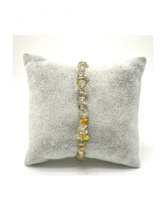 SERTİFİKALI Sitrin Saçaklı Model Doğal Taş Makrome Bileklik Ayarlanabilir Ölçü