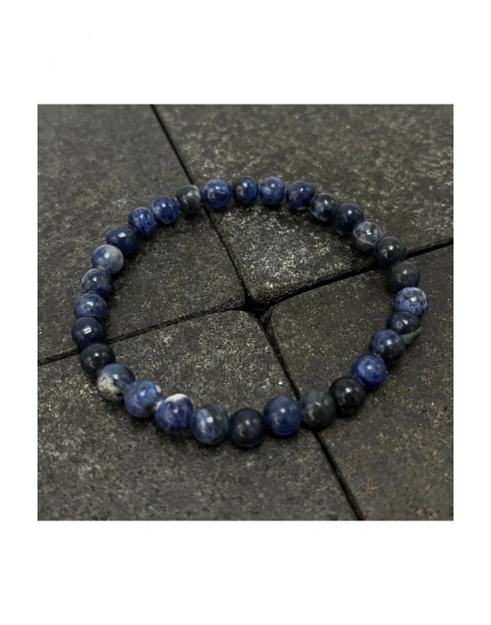 SERTİFİKALI Sodalit 6mm Doğal Taş Bileklik