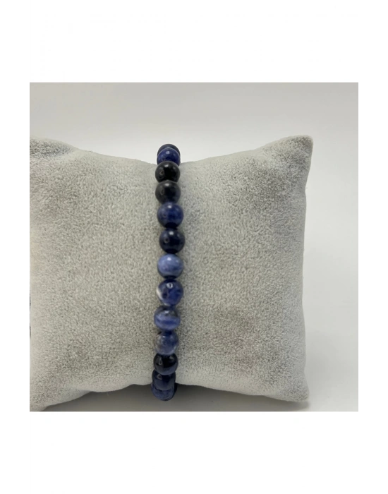 SERTİFİKALI Sodalit 6mm Doğal Taş Bileklik