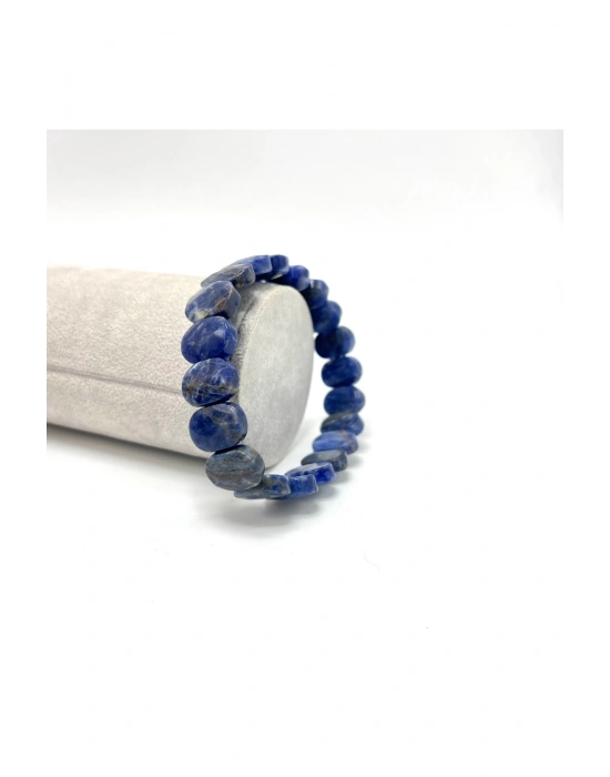 Sertifikalı Sodalit Doğal Taş Roleks Bileklik