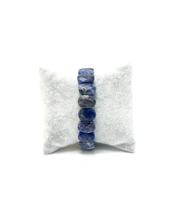 Sertifikalı Sodalit Doğal Taş Roleks Bileklik