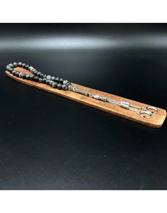 Sertifikalı Spektrolit 8mm 33lük Doğal Taş Tesbih