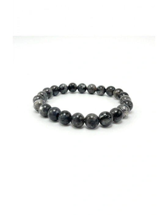 Sertifikalı Spektrolit 8mm Elastik Misinalı Doğal Taş Bileklik