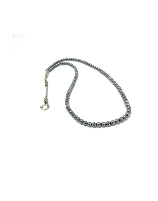 Sertifikalı Terahertz 6mm 99luk Doğal Taş Tesbih