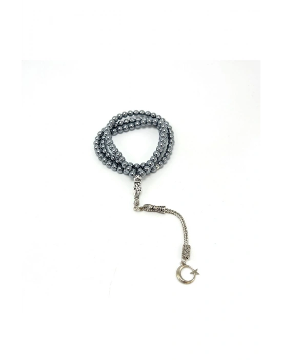 Sertifikalı Terahertz 6mm 99luk Doğal Taş Tesbih