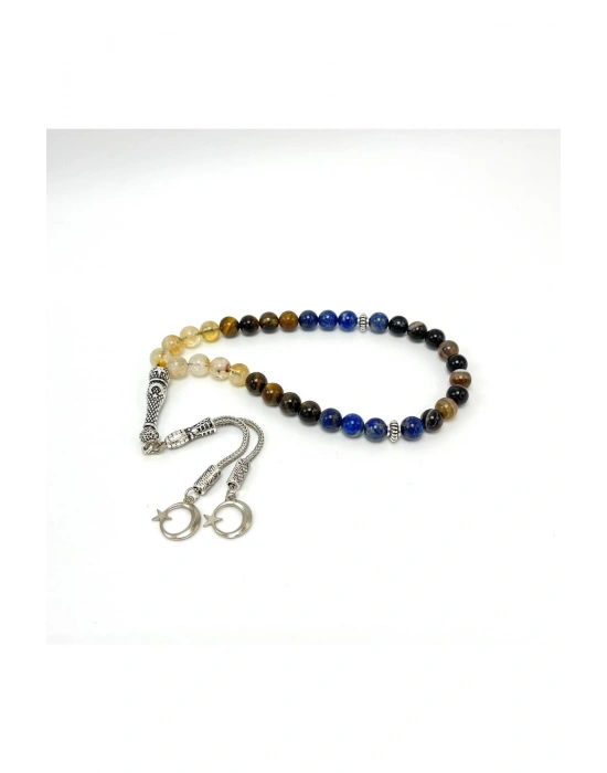 Sertifikalı Terazi Burcu 8mm 33lük Doğal Taş Tesbih