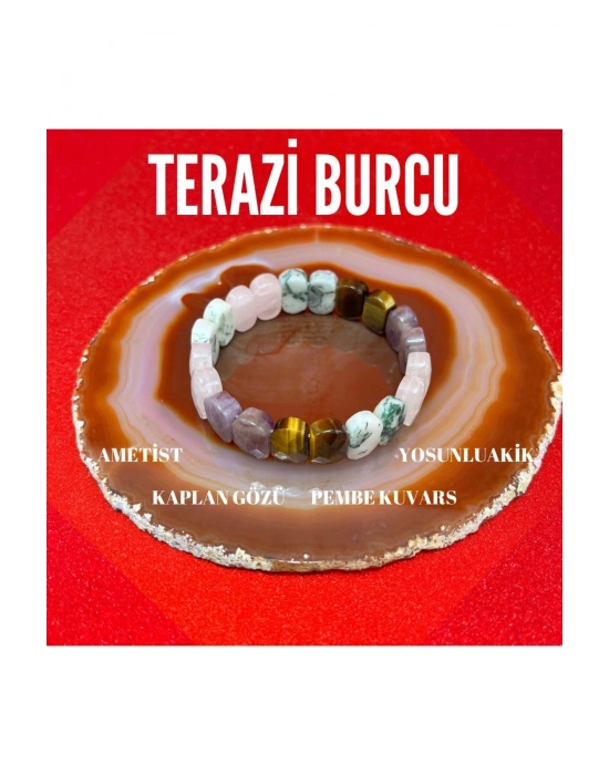 Sertifikalı Terazi Burcu Doğal Taş Roleks Bileklik