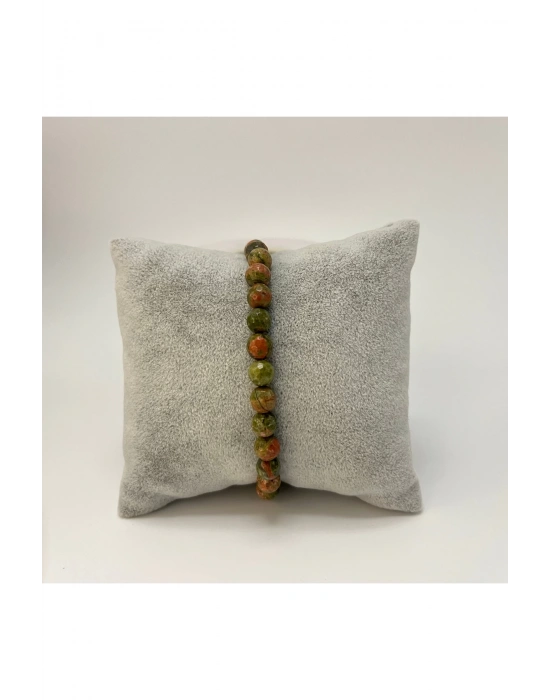 SERTİFİKALI Unakit 6mm Doğal Taş Bileklik