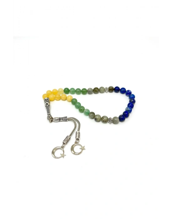 Sertifikalı Yay Burcu 8mm 33lük Doğal Taş Tesbih