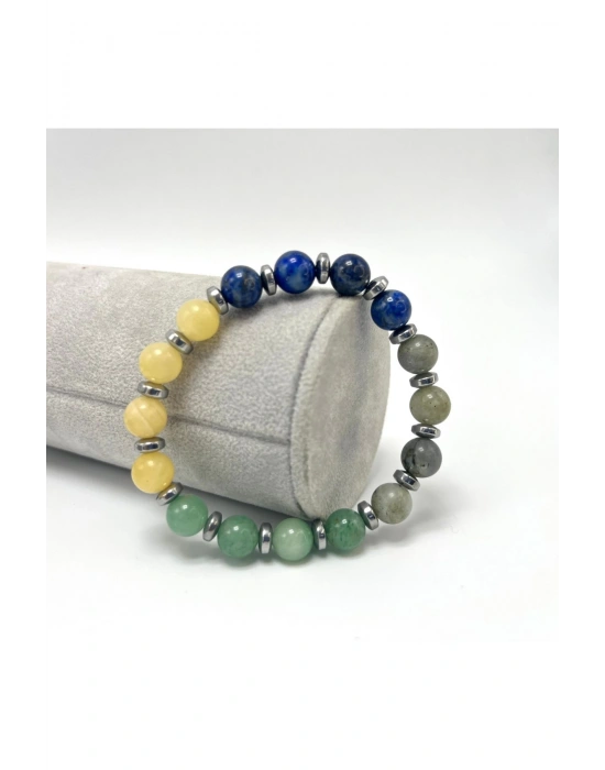 Sertifikalı Yay Burcu 8mm Doğal Taş Bileklik