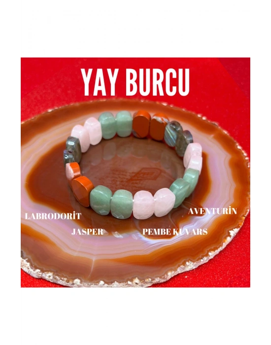 Sertifikalı Yay Burcu Doğal Taş Roleks Bileklik