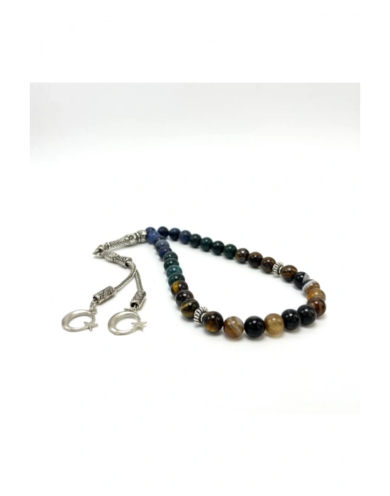 Sertifikalı Yengeç Burcu 8mm 33lük Doğal Taş Tesbih