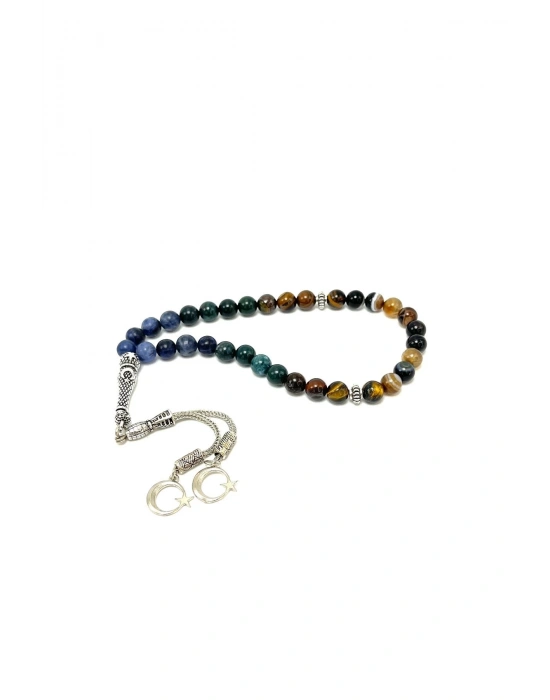 Sertifikalı Yengeç Burcu 8mm 33lük Doğal Taş Tesbih