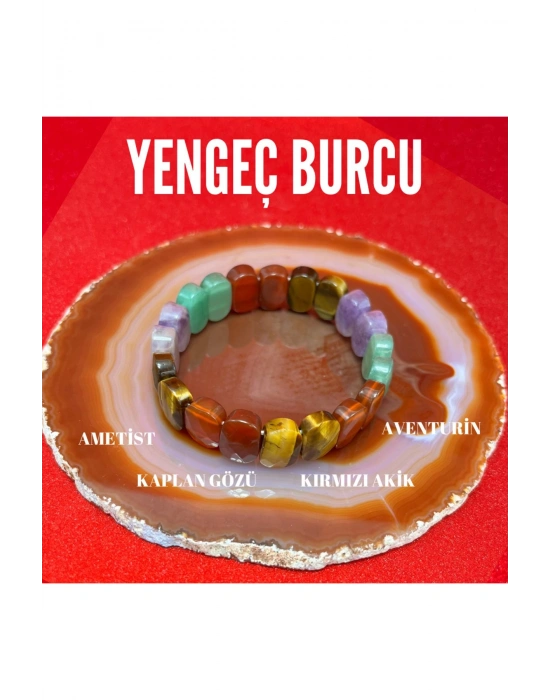 Sertifikalı Yengeç Burcu Doğal Taş Roleks Bileklik