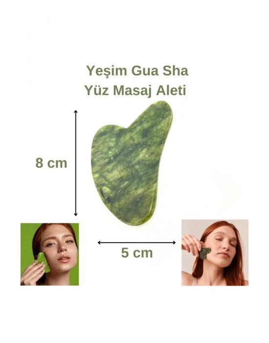 Sertifikalı Yeşim 1. Sınıf Kalite Gua Sha Doğal Taş Masaj Aleti