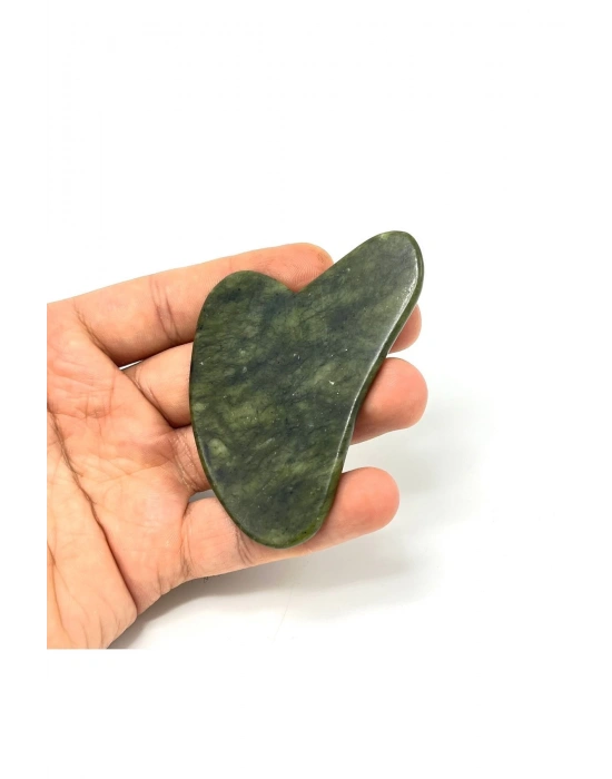 Sertifikalı Yeşim 1. Sınıf Kalite Gua Sha Doğal Taş Masaj Aleti