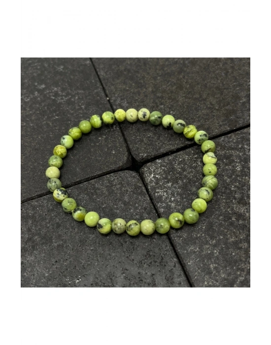 SERTİFİKALI Yeşim 6mm Doğal Taş Bileklik