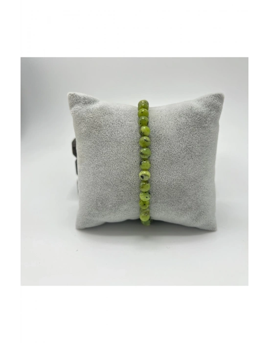 SERTİFİKALI Yeşim 6mm Doğal Taş Bileklik